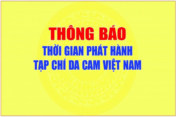 Thông báo thời gian phát hành Tạp chí Da cam Việt Nam